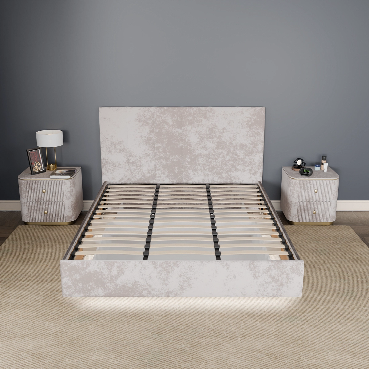 Кровать с подъемным механизмом Диона Кашемир 160х200 (avatr3)